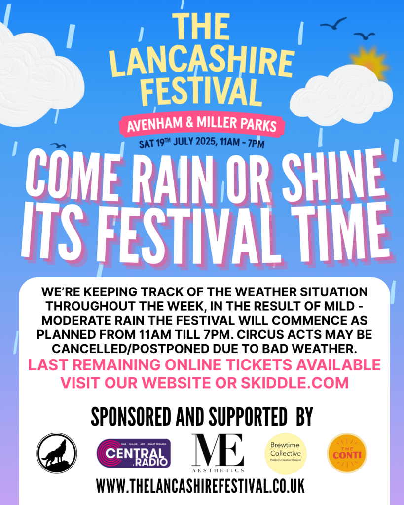 WE’RE KEEPING TRACK OF THE WEATHER SITUATION THROUGHOUT THE WEEK, IN THE RESULT OF MILD - MODERATE RAIN THE FESTIVAL WILL COMMENCE AS PLANNED FROM 11AM TILL 7PM. CIRCUS ACTS MAY BE CANCELLED/POSTPONED DUE TO BAD WEATHER.
LAST REMAINING ONLINE TICKETS AVAILABLE
VISIT OUR WEBSITE OR SKIDDLE.COM